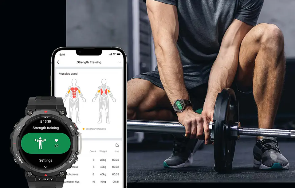 Smartwatch Amazfit T-Rex 2 (Ember Black)