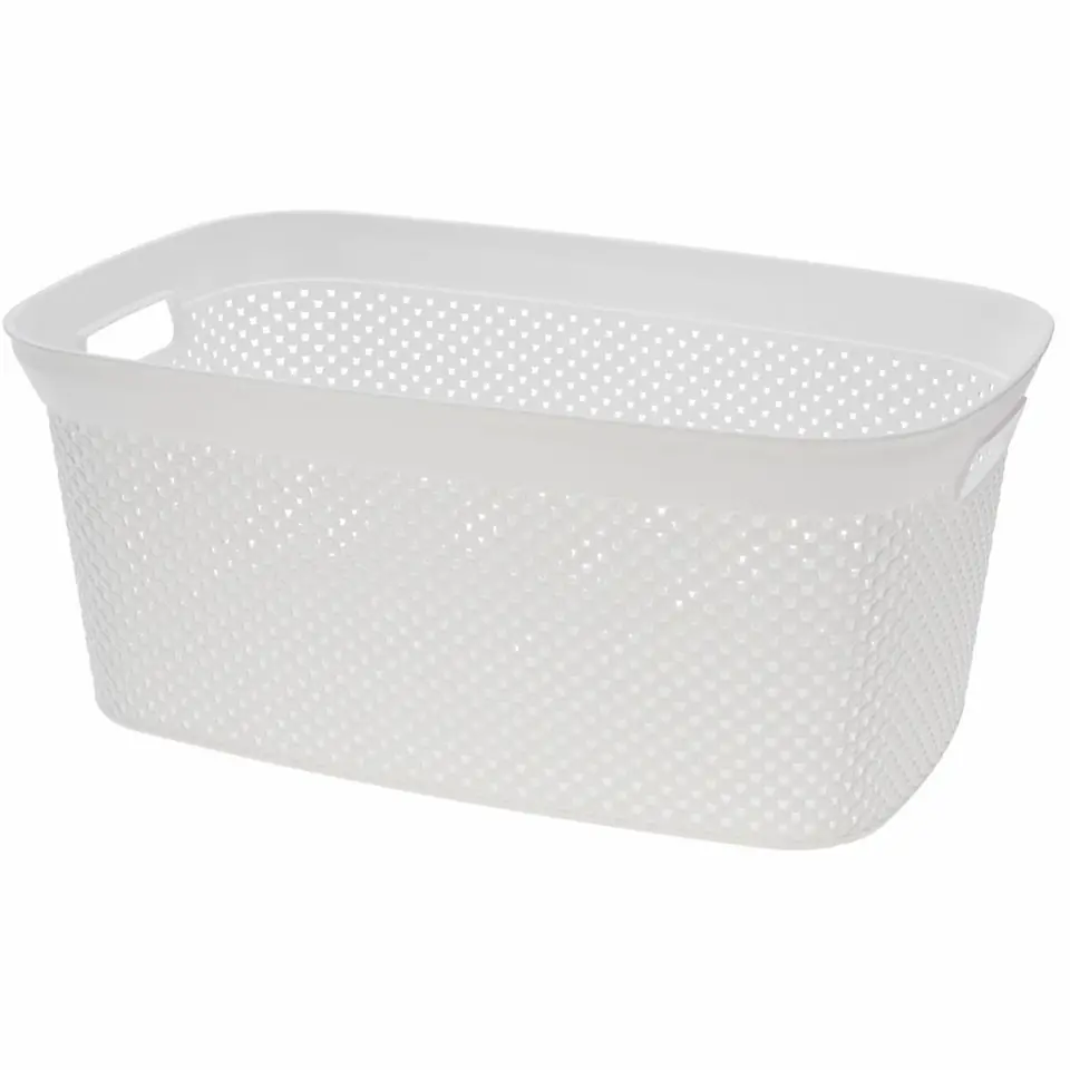 Bathroom laundry basket white 35 L | Wasserman.eu