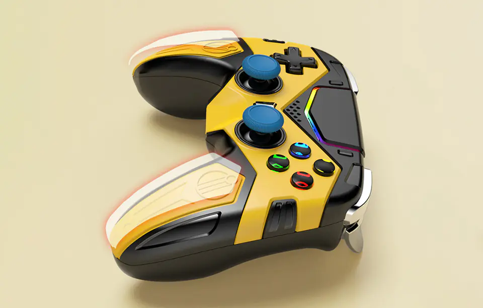 Kontroler bezprzewodowy / GamePad iPega PG-P4019A touchpad PS4 (żółty)