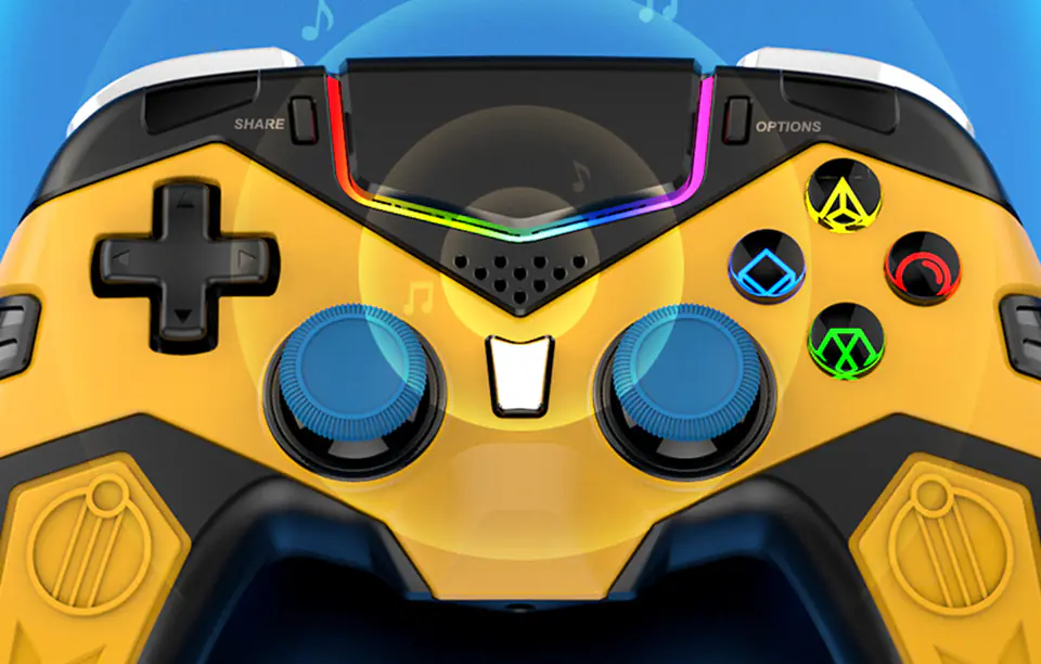 Kontroler bezprzewodowy / GamePad iPega PG-P4019A touchpad PS4 (żółty)