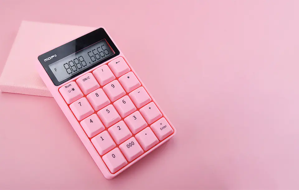 Wireless MOFII SK-657AG 2.4G Numeric Keypad / Calculator (Pink)