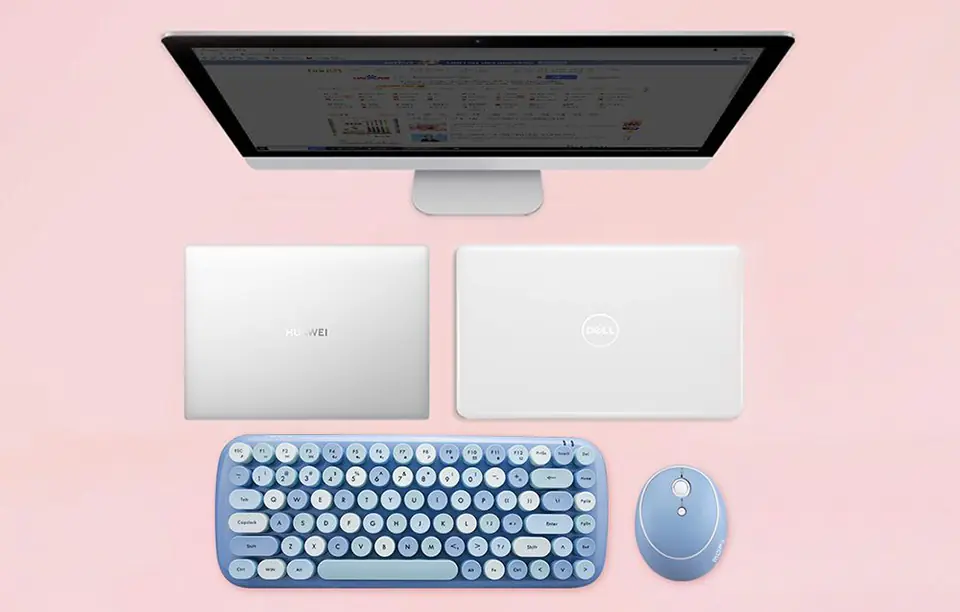 Wireless Keyboard + Mouse Set MOFII Candy 2.4G (Blue)