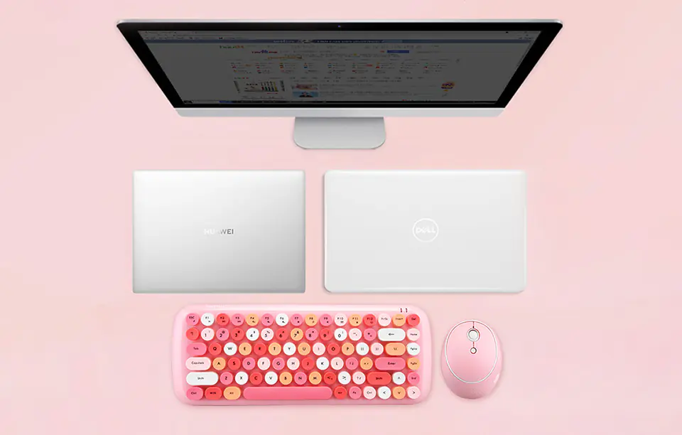 Wireless Keyboard + Mouse Kit MOFII Candy 2.4G (Pink)