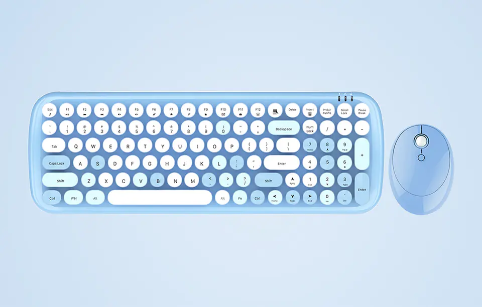 Wireless MOFII Candy XR 2.4G keyboard + mouse kit (blue)