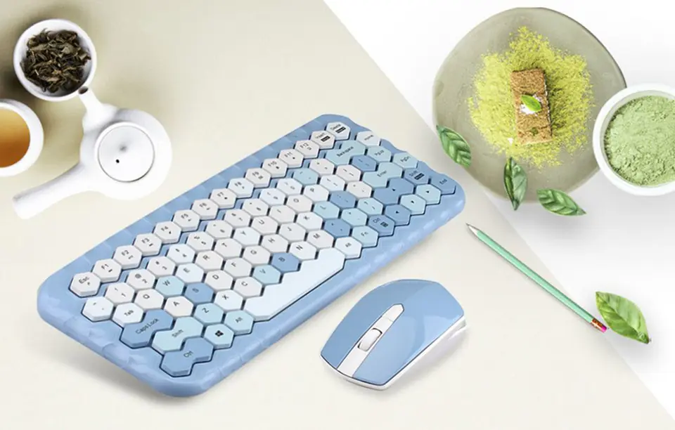 MOFII Honey 2.4G Wireless Keyboard + Mouse Kit (Blue)