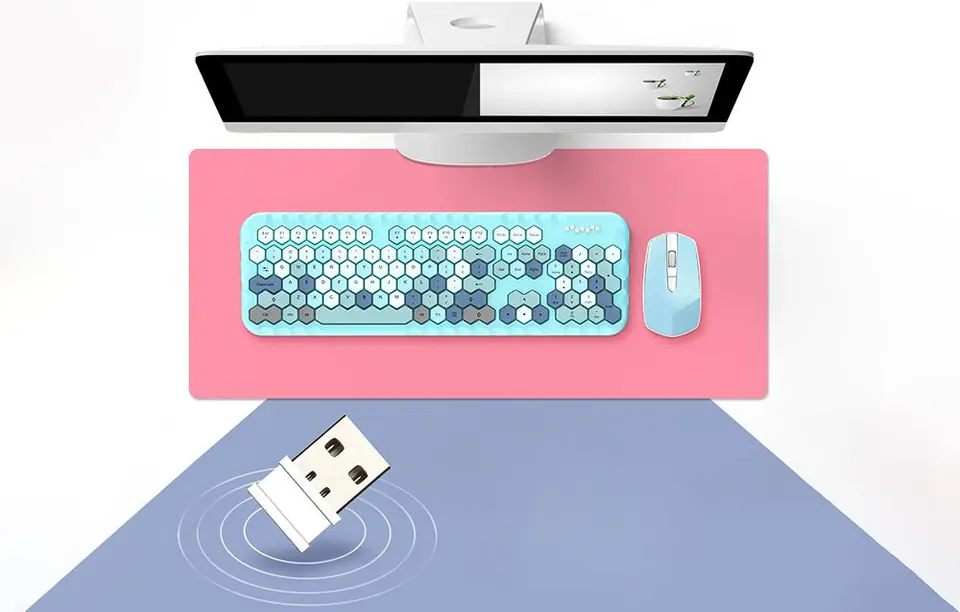 MOFII Honey Plus 2.4G Wireless Keyboard + Mouse Kit (Blue)