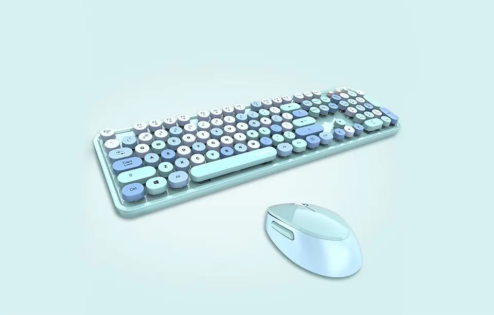 MOFII Sweet 2.4G Wireless Keyboard + Mouse Kit (Blue)