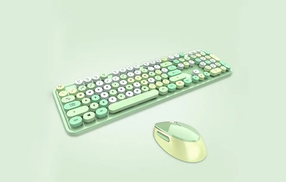 MOFII Sweet 2.4G Wireless Keyboard + Mouse Kit (Green)