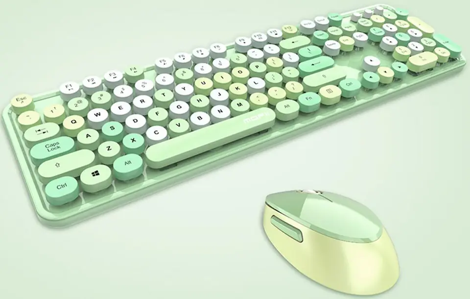 Bezprzewodowy zestaw klawiatura + myszka MOFII Sweet 2.4G (zielony)