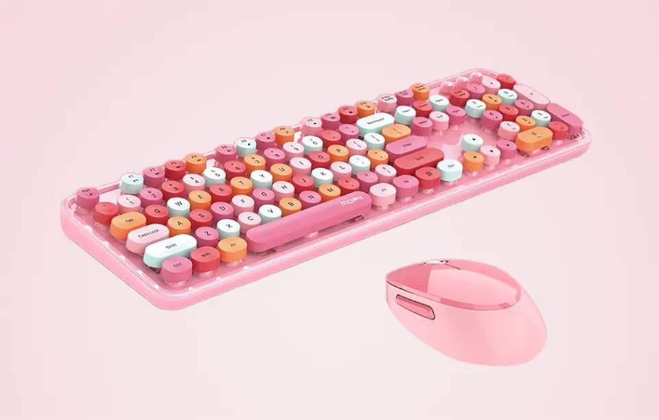 Wireless Keyboard + Mouse Set MOFII Sweet 2.4G (Pink)