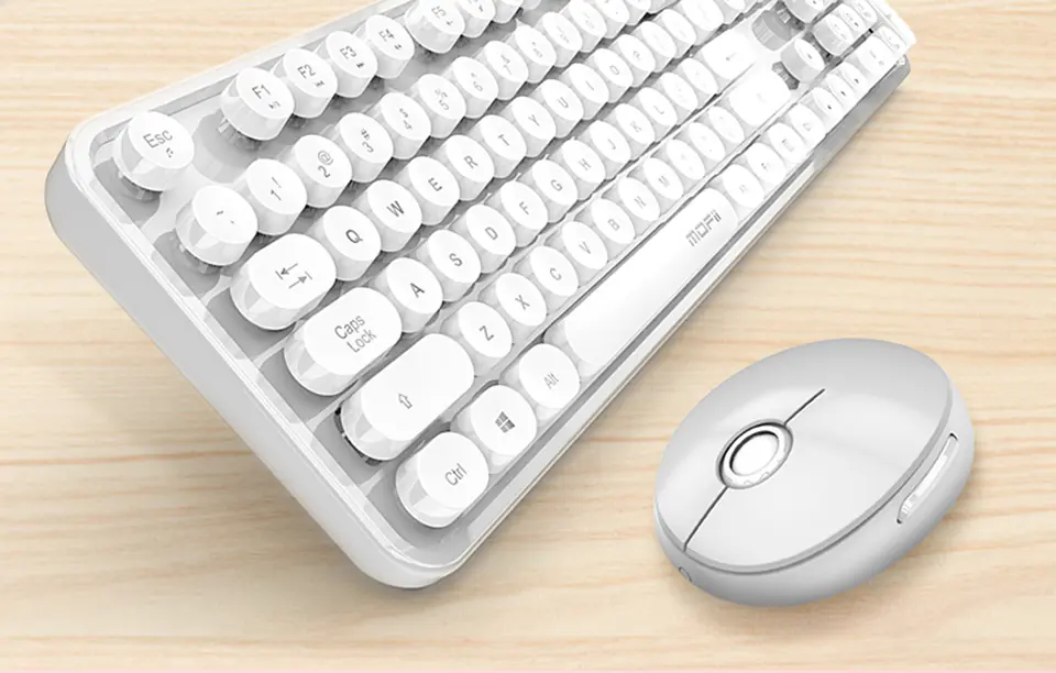 MOFII Sweet 2.4G Wireless Keyboard + Mouse Kit (White)