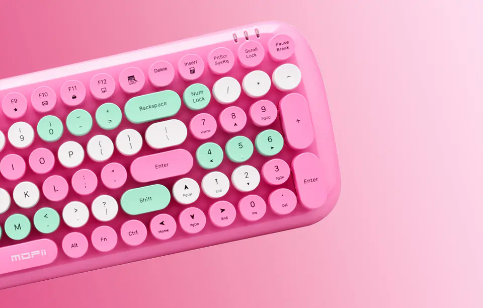 Wireless Keyboard + Mouse Set MOFII Candy XR 2.4G (Pink)