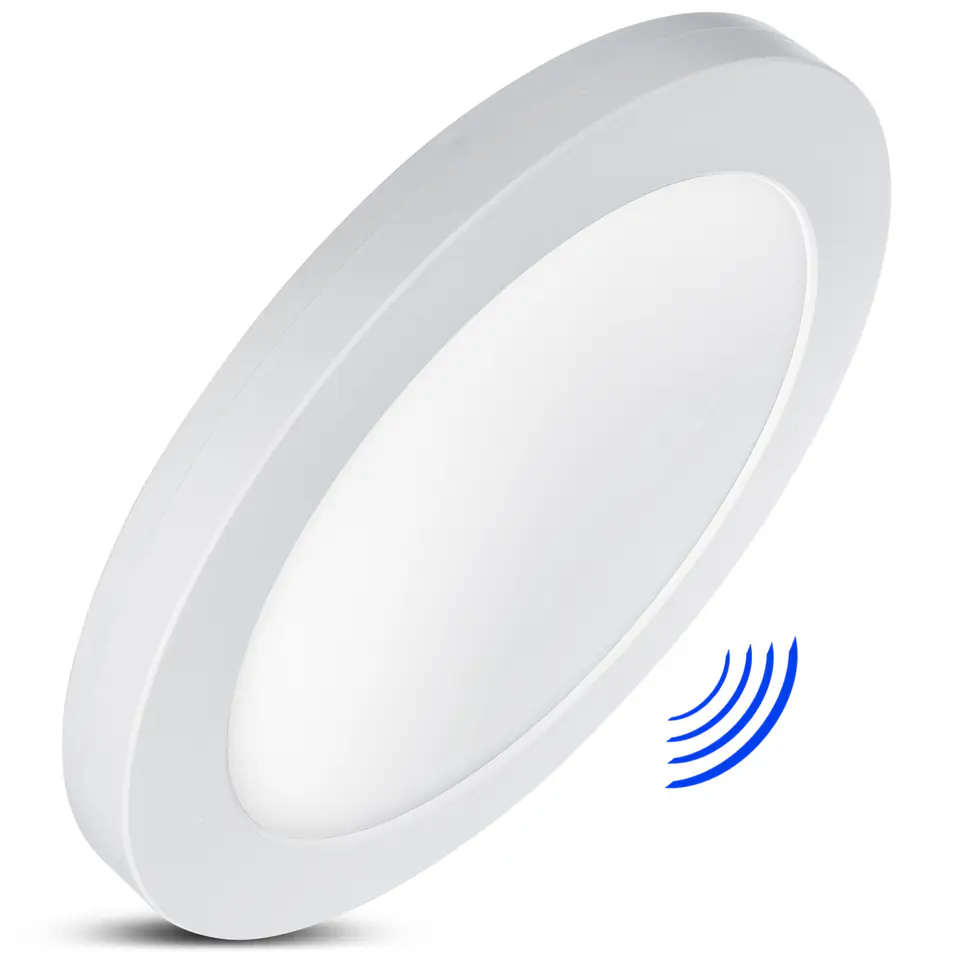 LED ceiling lamp 7in1 flush-mounted ultra slim 24W 3 colors (WW, NW, CW) Led4U LD141 microwave built-in power supply