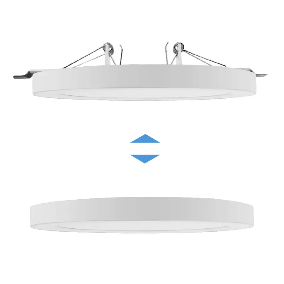 LED ceiling lamp 7in1 flush-mounted ultra slim 24W 3 colors (WW, NW, CW) Led4U LD141 microwave built-in power supply