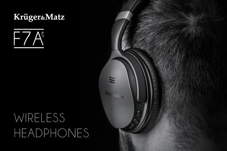 Wireless over-ear headphones with ANC Kruger&Matz F7A Lite