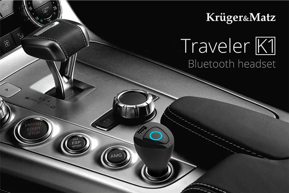 Bluetooth Earphone with Car Charger Kruger &Matz Traveler K1