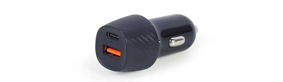 Gembird 2-port USB car fast charger TA-U2QC3-CAR-02 Black