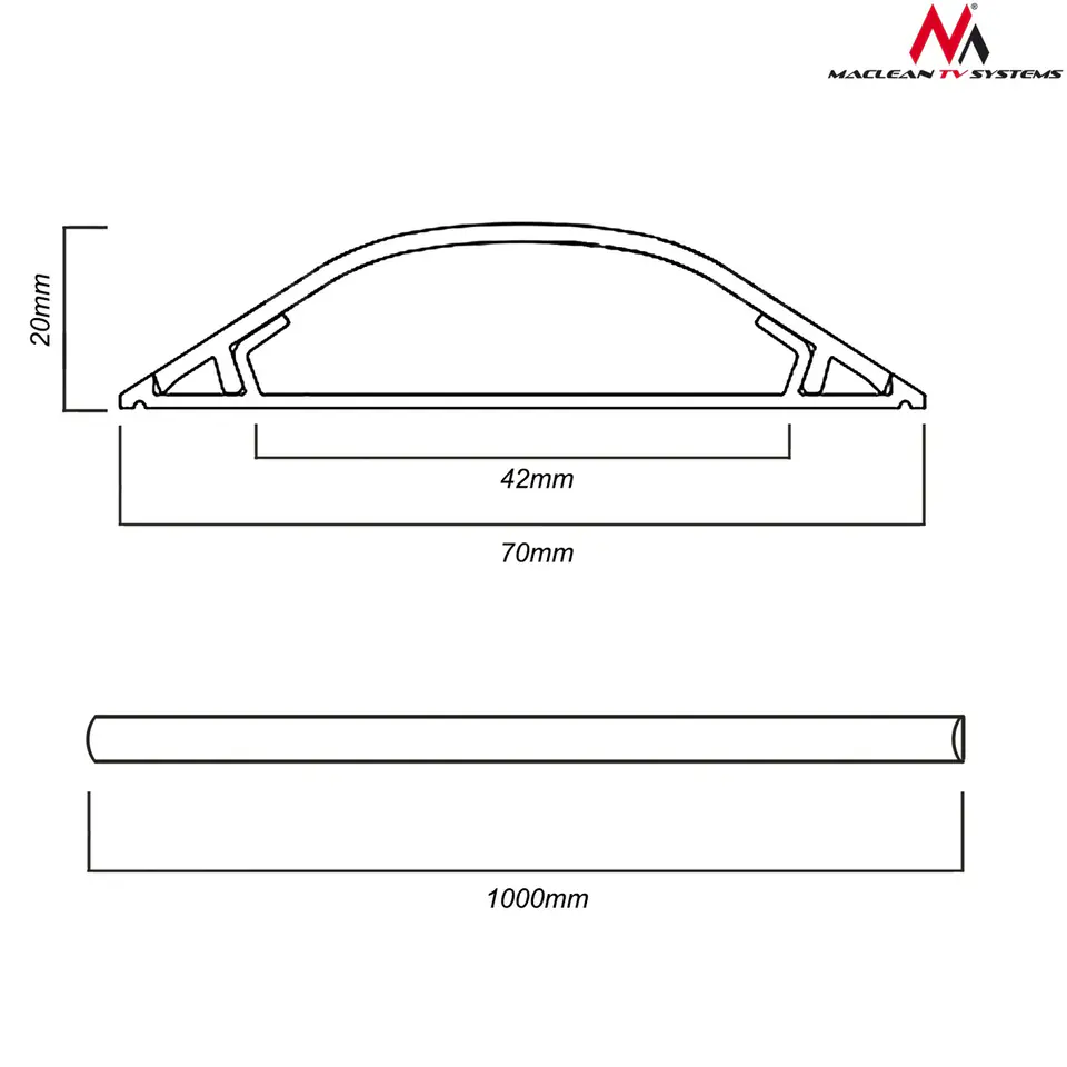 Podłogowa listwa maskująca Maclean, 17mm x 70mm x 1m, MCTV-674