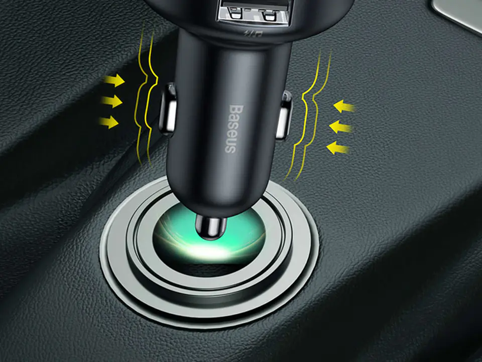 Baseus Enjoy Car FM transmitter, Bluetooth 5.0, microSD, AUX (black)
