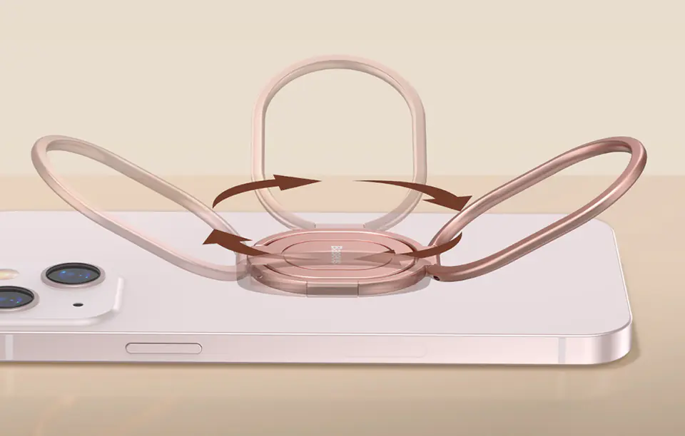 Baseus Rails ring holder for phone (pink)