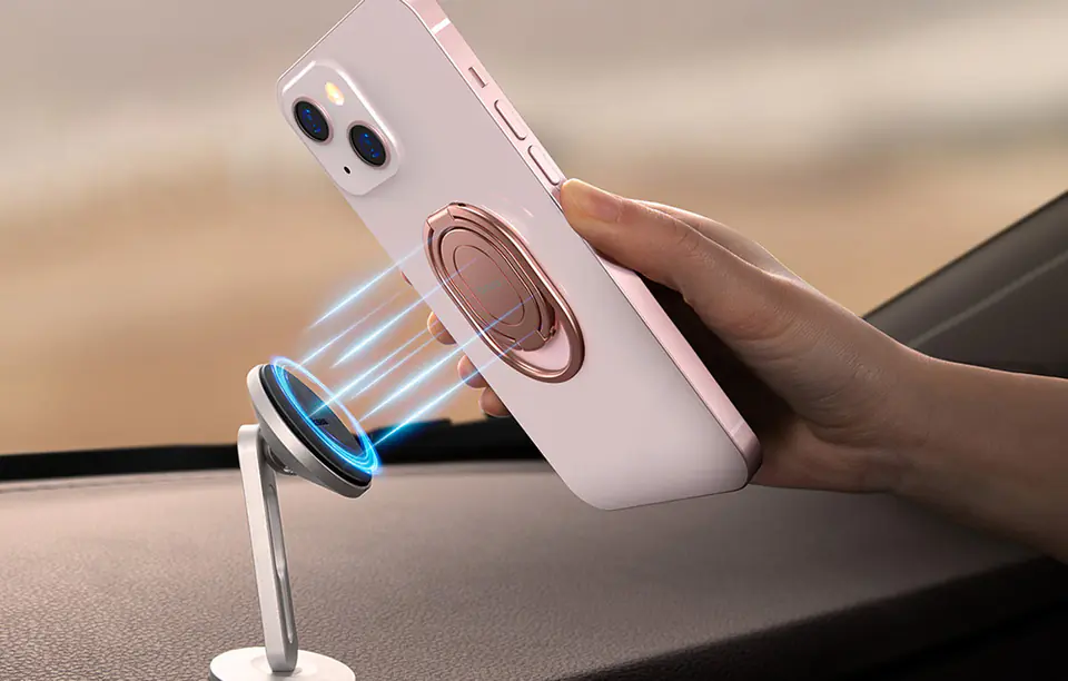Baseus Rails ring holder for phone (pink)