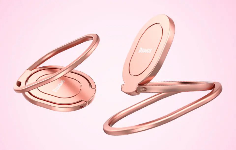 Baseus Rails ring holder for phone (pink)