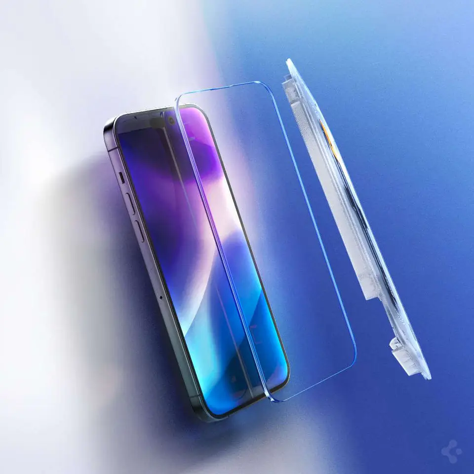 iPhone XR Screen Protector, Spigen Glas.tR Slim EZ Fit Tempered Glass  (2Pack)