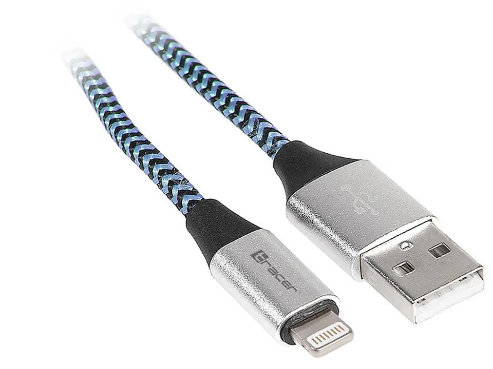 CABLE USB MACHO X LIGHTNING IPHONE/IPAD NEGRO 1MT