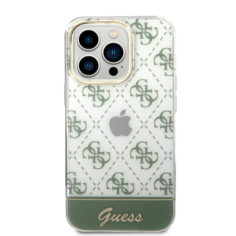 Guess GUHCP14XHG4MHA iPhone 14 Pro Max  6,7" khaki hardcase 4G Pattern Script