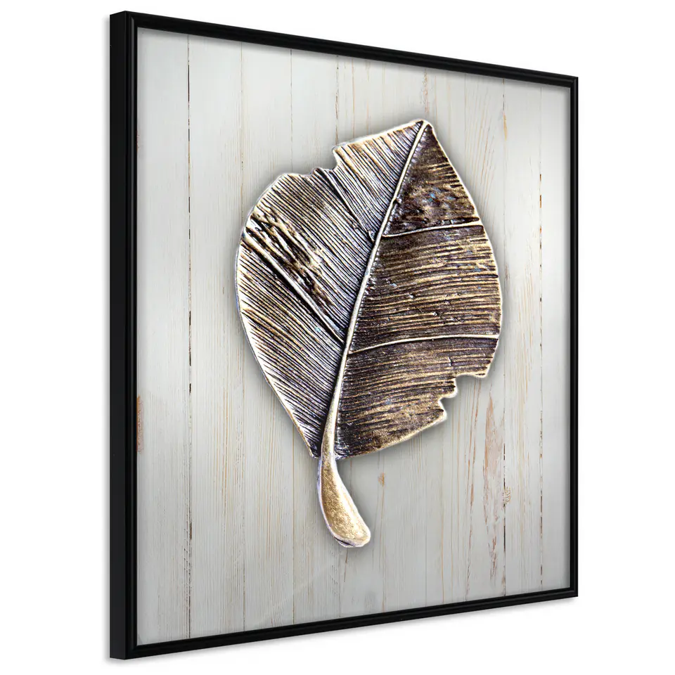 Poster - Metal leaf size 30x30, finish Frame black