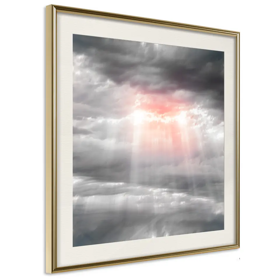 Poster - Sign from Heaven size 30x30, finish Frame white