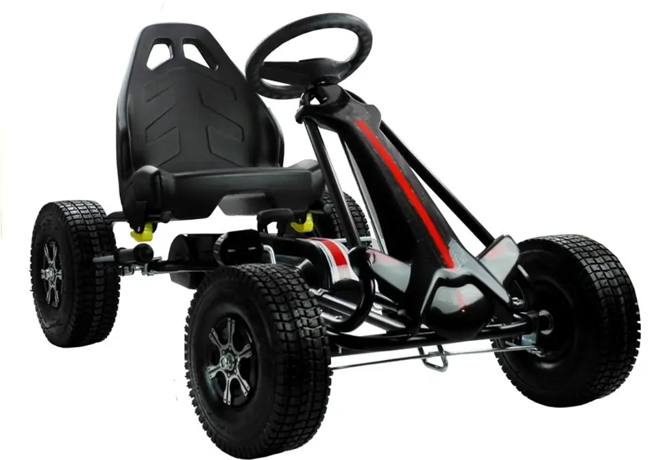 Go-kart Black Monster Pedal Wide Inflatable Wheels | Wasserman.eu