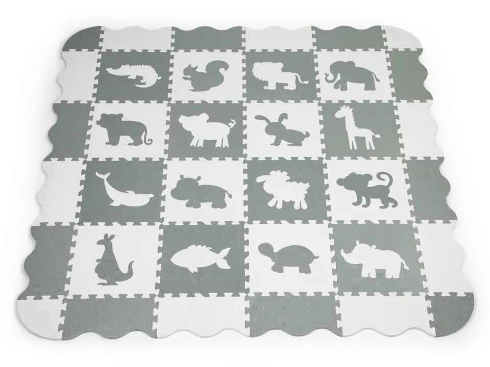 Foam mat with a fence puzzle dry pool 36 pieces Ecotoys