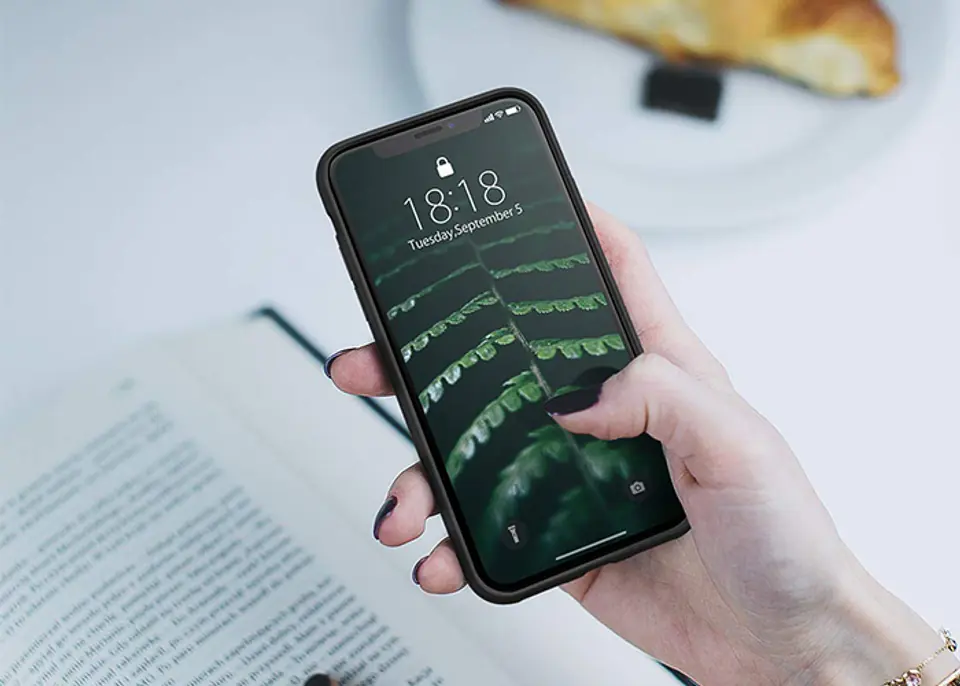 Etui Alogy silikon czarny slim case apple iphone x