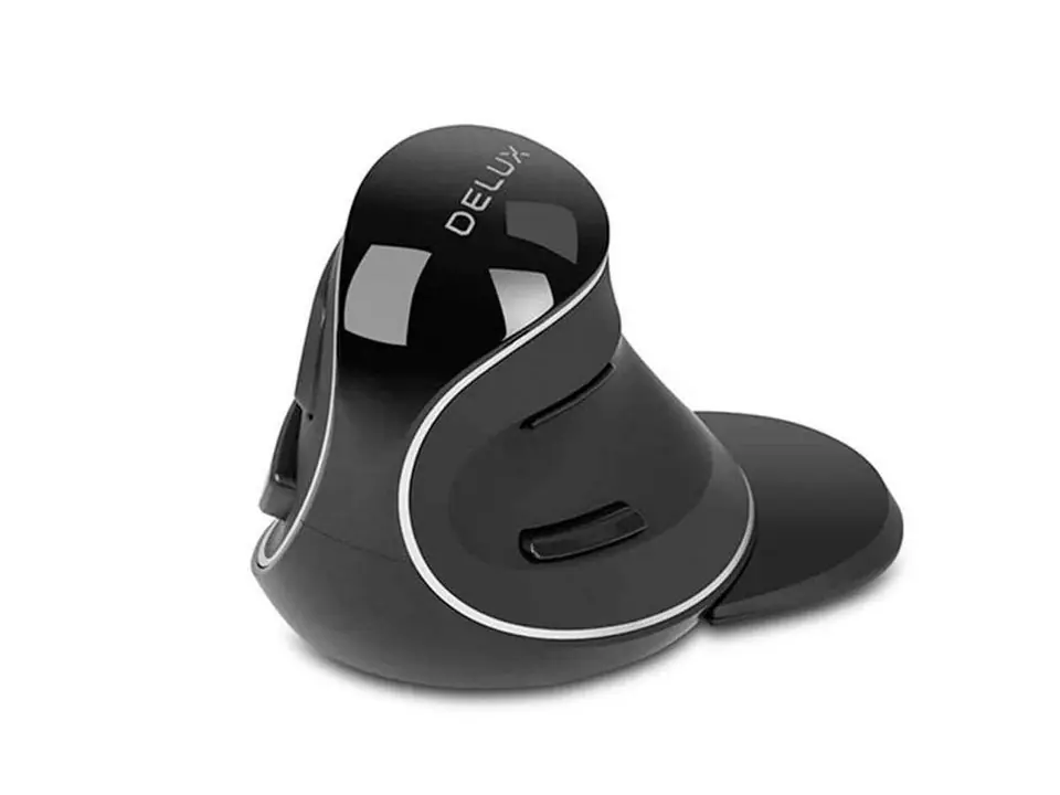 Wireless Vertical Mouse Delux M618PD BT+2.4G 4200DPI | Wasserman.eu