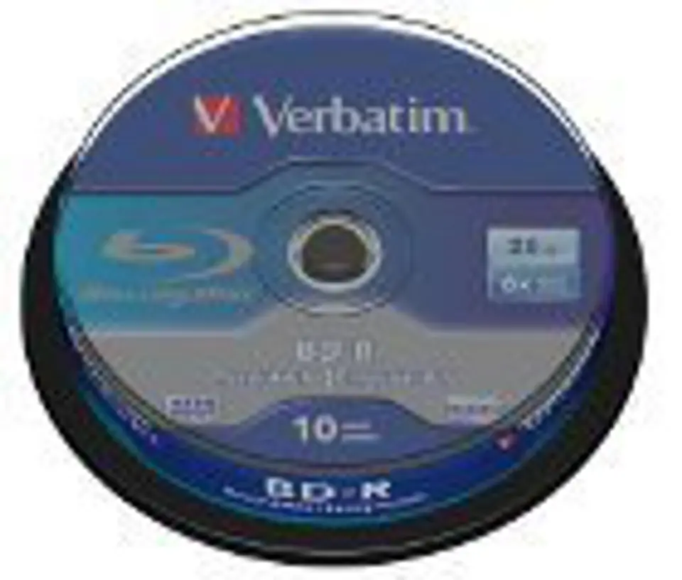 Verbatim BD-R, Single Layer 25GB, cake box, 43742, 6x, 10-pack, do archiwizacji danych