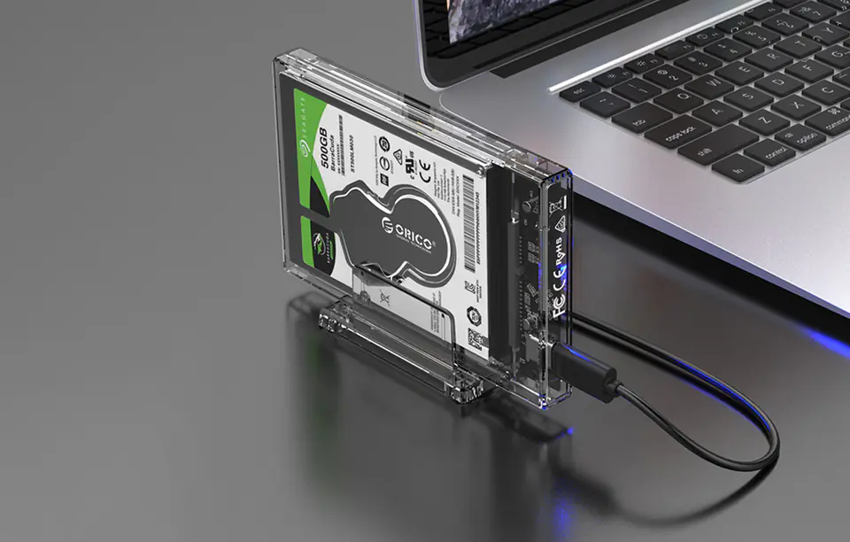 Orico HDD 2.5" external enclosure with stand, USB-C 3.1 + cable (USB 3.0 to USB-C)