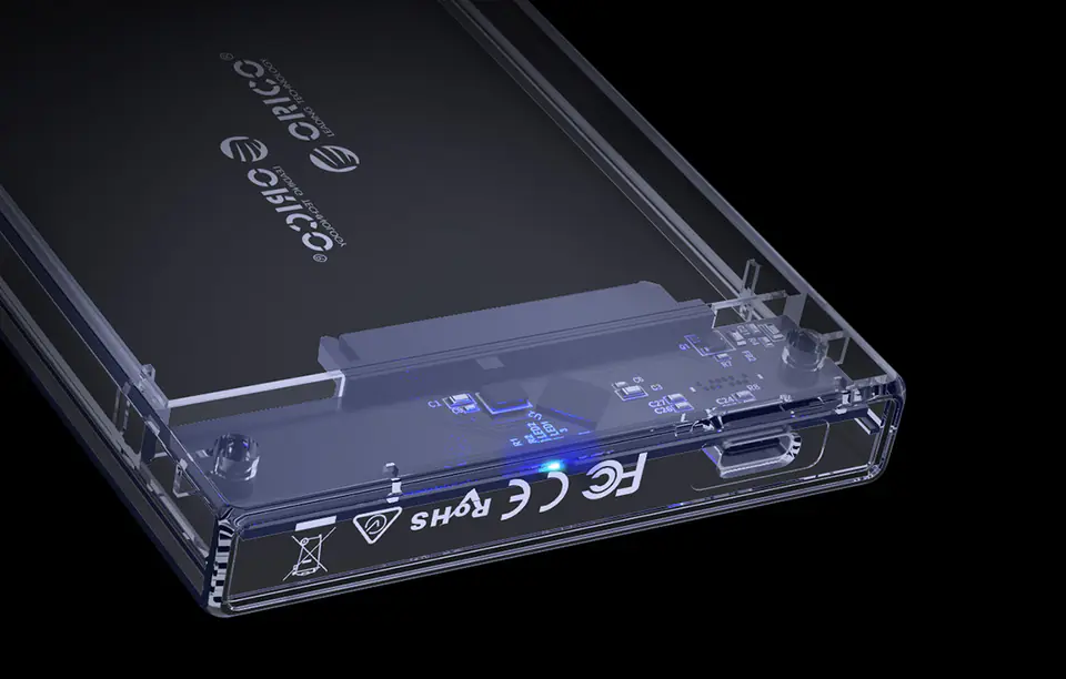 Orico HDD 2.5" external enclosure with stand, USB-C 3.1 + cable (USB 3.0 to USB-C)