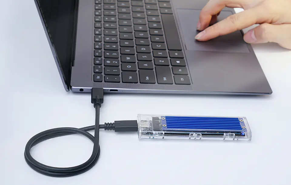 Obudowa dysku SDD M.2 Orico, NVME, USB-C 3.1 Gen.2, 10Gbps (niebieska)
