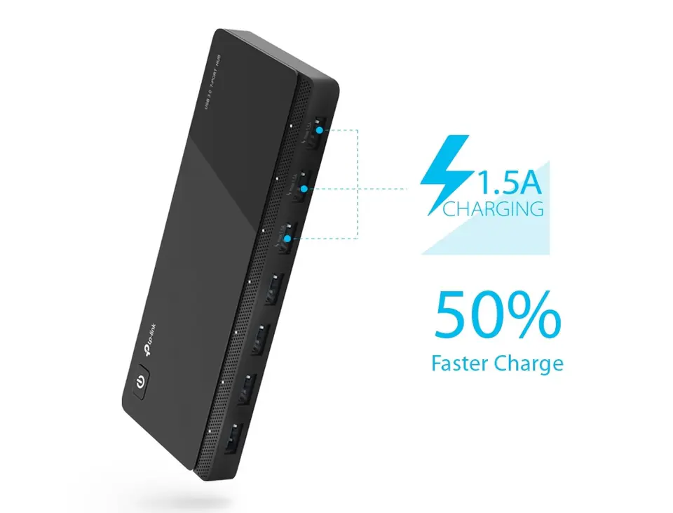 Hub TP-LINK UH700 (7x USB 3.0; kolor czarny)