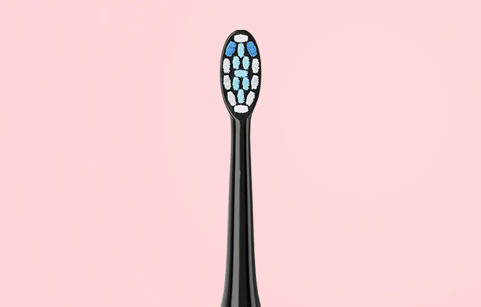 Travel Sonic Toothbrush with FairyWill FWT9 Tip Set (Black)