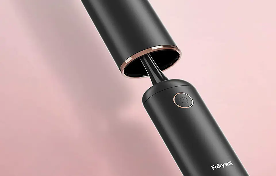 Travel Sonic Toothbrush with FairyWill FWT9 Tip Set (Black)