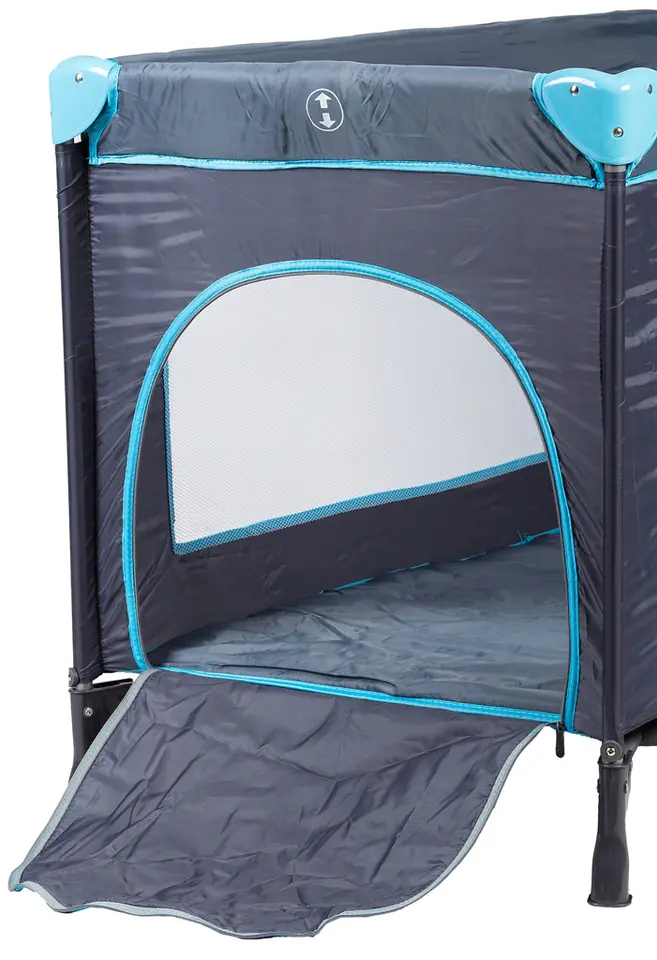 Travel cot cot, playpen, mosquito net navy blue Ecotoys