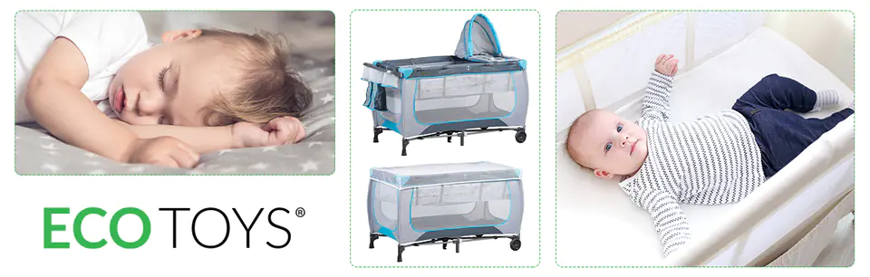 Łóżko łóżeczko turystyczne kojec przewijak ECOTOYS