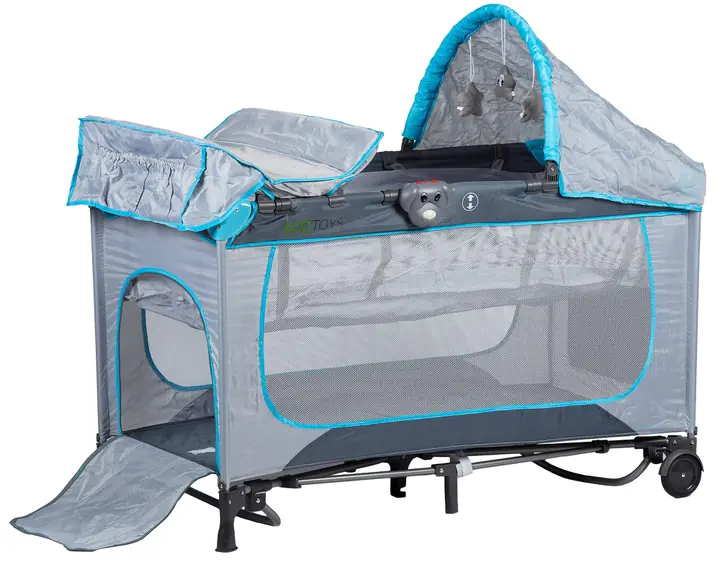 Rocking store travel cot