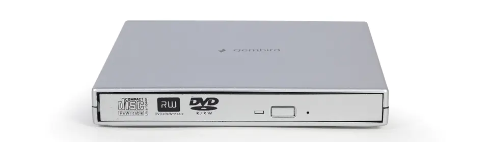 GEMBIRD ZEWNĘTRZNA NAGRYWARKA DVD 8X, CD 24X USB 2.0 SLIM SREBRNA