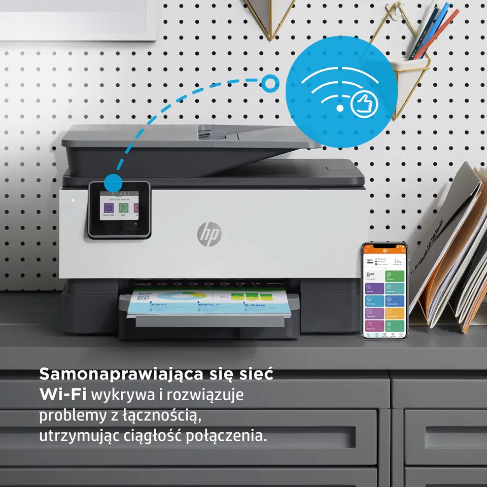 HP 22A55B#687 - HP OfficeJet Pro Stampante multifunzione HP 9012e, Colore,  Stampante per Piccoli uffici, Stampa, copia, scansione, fax, HP+; Idoneo  per HP Instant Ink; alimentatore automatico di documenti; Stampa fronte/ retro