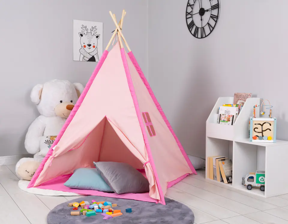 Tent teepee tent indian wigwam pink for children