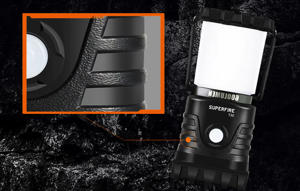 Camping lamp Superfire T30, 600lm, USB