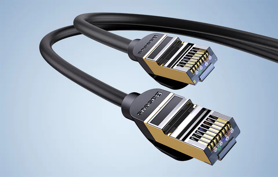 Kabel sieciowy Baseus Ethernet RJ45, 10Gbps, 1.5m (czarny)